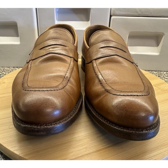 Allen Edmonds Lake Forest Men\'s 10.5 Dress Loafer Walnut Leather Slip On Shoe main image 10